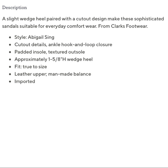 Clarks 8W Abigail Sing Low Wedge Gladiator Sandal - Picture 5 of 11